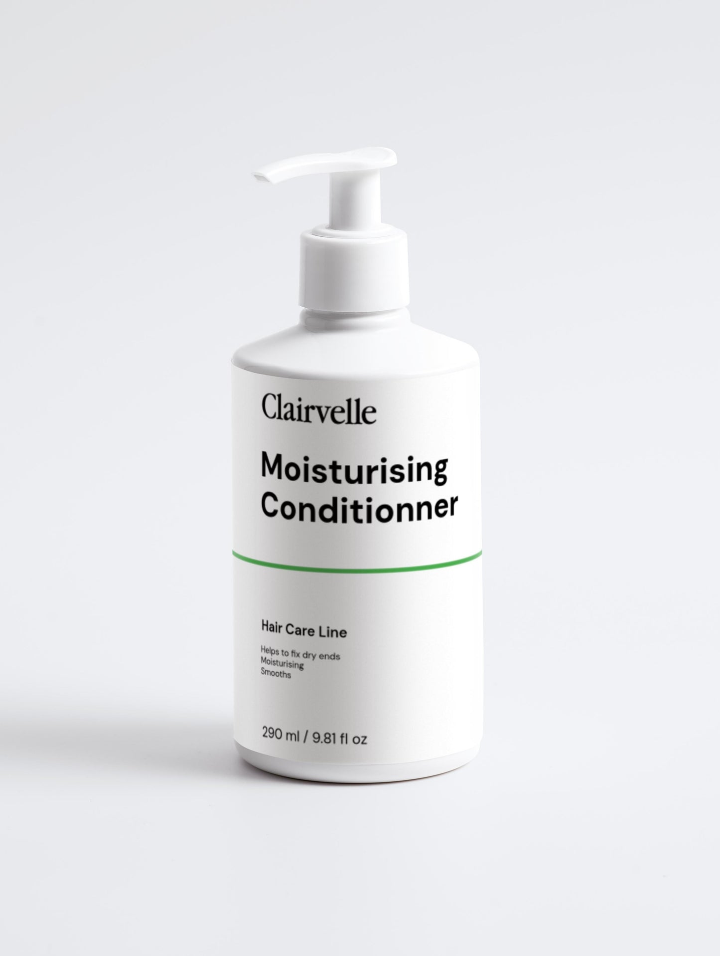 Clairvelle moisturising conditioner bottle on a white background